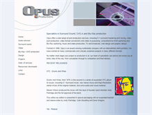 Tablet Screenshot of opusproductions.com
